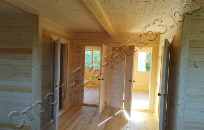 4 Каркасно-щитовой дом  Д-3, 9х8.5м, 67.5  М², Ленинградская область, Тихвинский район, деревня Заручевье. (11)